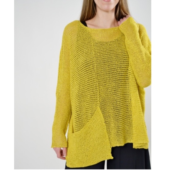 Alembika Pullover Pocket Lagenlook Layering Sweaer in Honey Size M - Picture 1 of 13